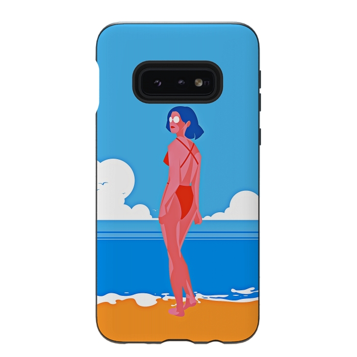 Galaxy S10e StrongFit Summer Girl at the Beach by DaDo ART
