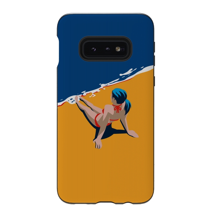 Galaxy S10e StrongFit Girl at the beach by DaDo ART