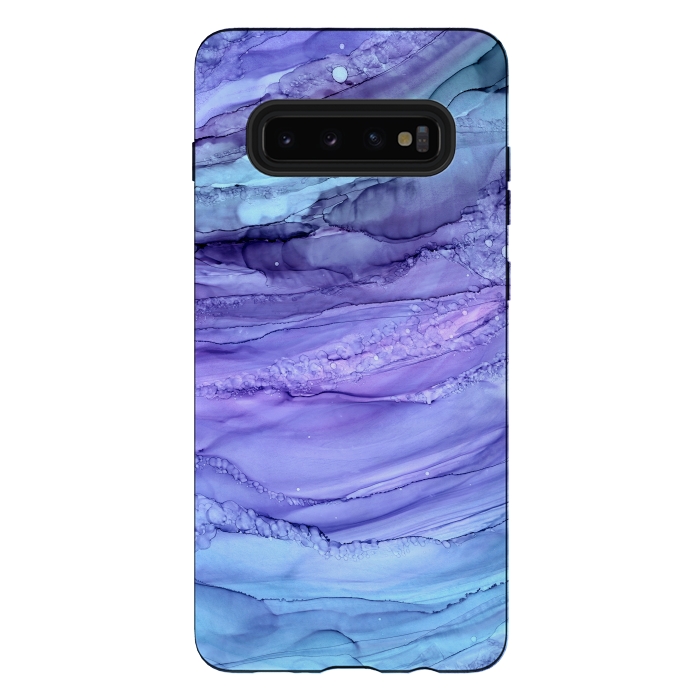 Galaxy S10 plus StrongFit Purple Mermaid Marble by Becky Starsmore