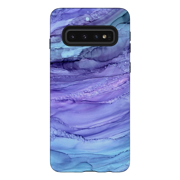 Galaxy S10 StrongFit Purple Mermaid Marble by Becky Starsmore
