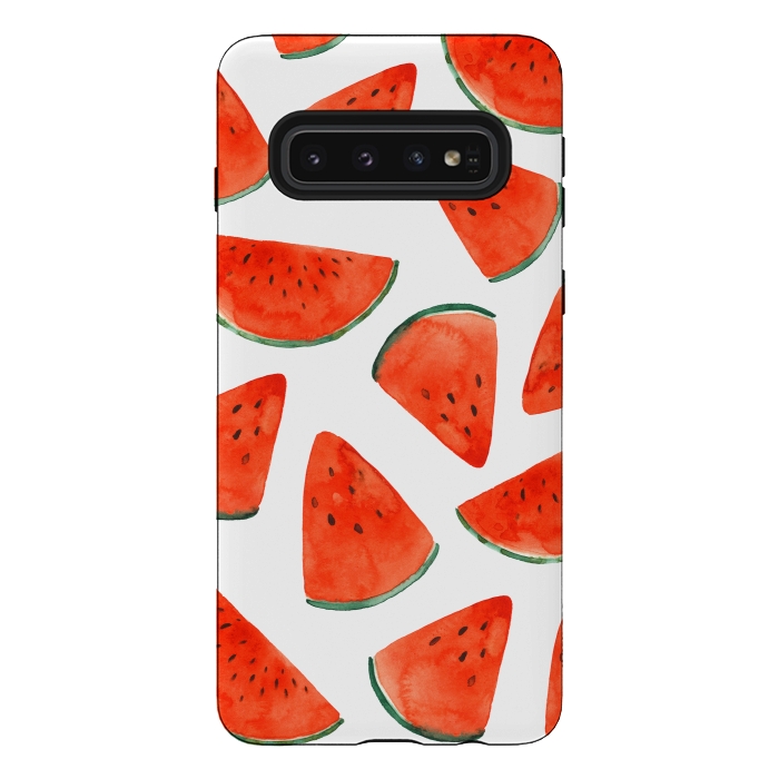 Galaxy S10 StrongFit Fruity Summer Watermelon Print by Becky Starsmore