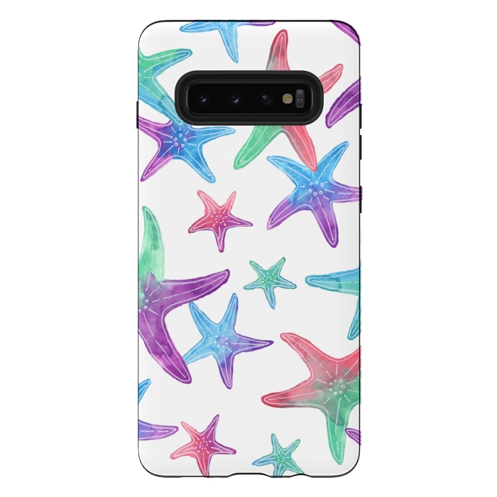Galaxy S10 plus StrongFit Starfish Print by Becky Starsmore