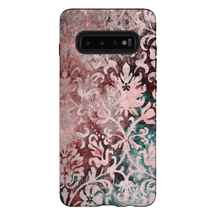 Galaxy S10 plus StrongFit Rosegold Damask 2 by Andrea Haase