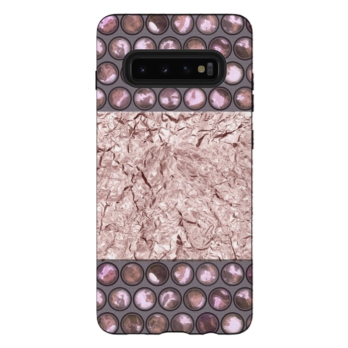 Galaxy S10 plus StrongFit Rose Gold Shiny Elegance by Andrea Haase