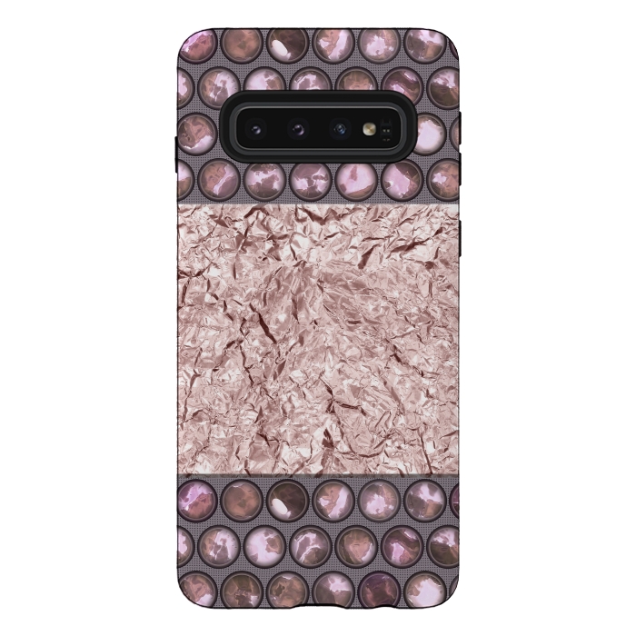 Galaxy S10 StrongFit Rose Gold Shiny Elegance by Andrea Haase