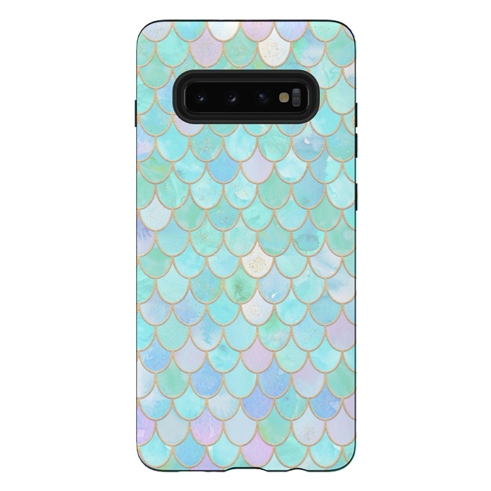 Galaxy S10 plus StrongFit Pastel Trendy Chic Mermaid Scales by  Utart