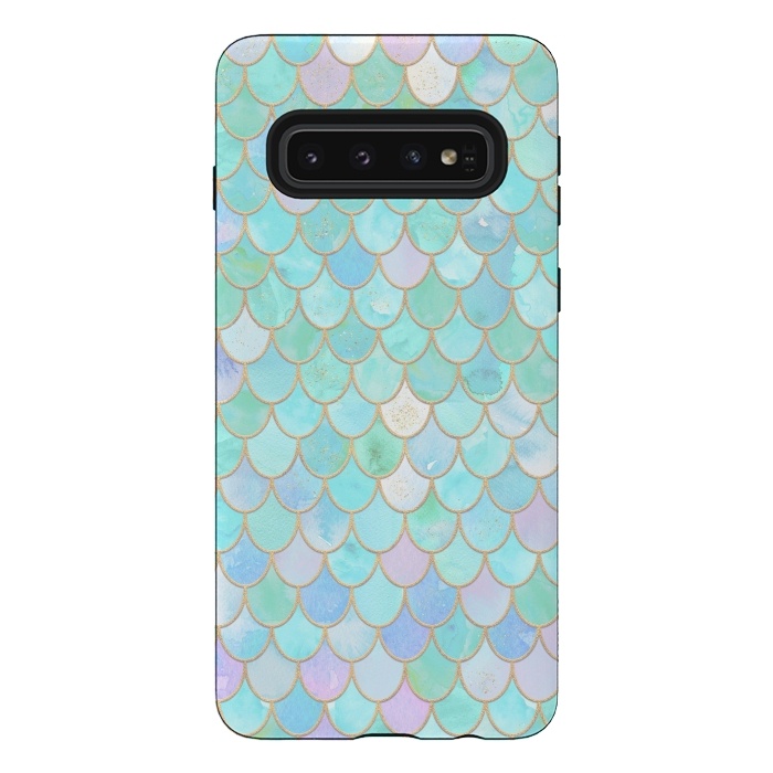 Galaxy S10 StrongFit Pastel Trendy Chic Mermaid Scales by  Utart