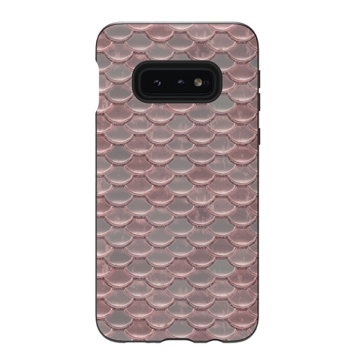 Galaxy S10e StrongFit Pink Snake Skin by Andrea Haase