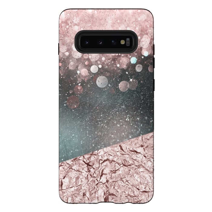 Galaxy S10 plus StrongFit Rosegold Sparkle 2 by Andrea Haase