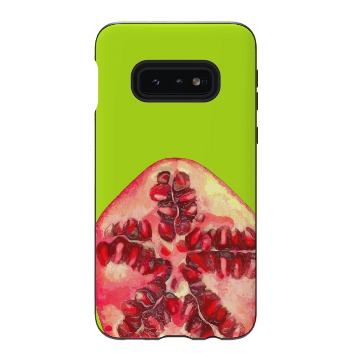 Galaxy S10e StrongFit Pomegranate Tropical Fruit by Alemi