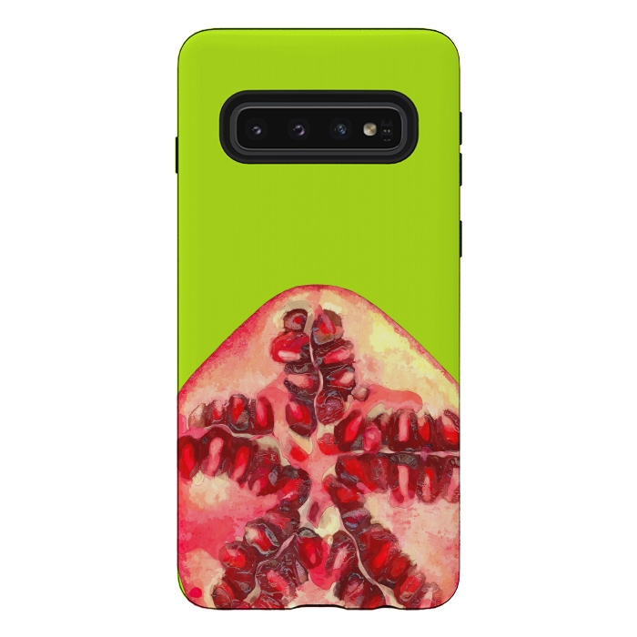 Galaxy S10 StrongFit Pomegranate Tropical Fruit by Alemi