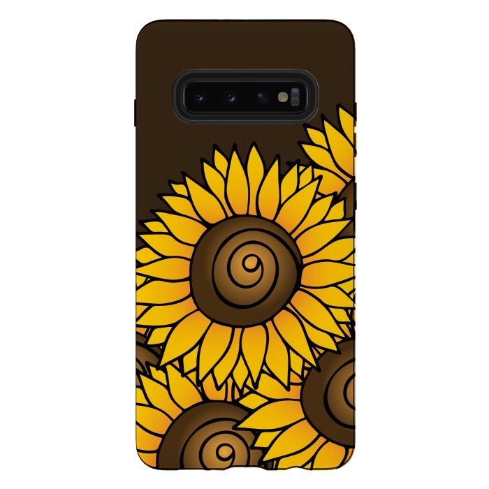 Galaxy S10 plus StrongFit Sunflower by Majoih