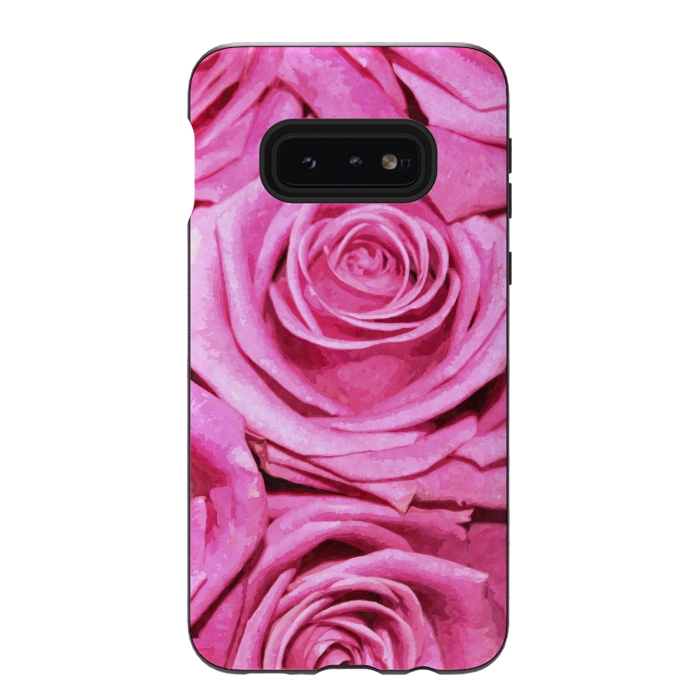 Galaxy S10e StrongFit Pink Roses  by Alemi