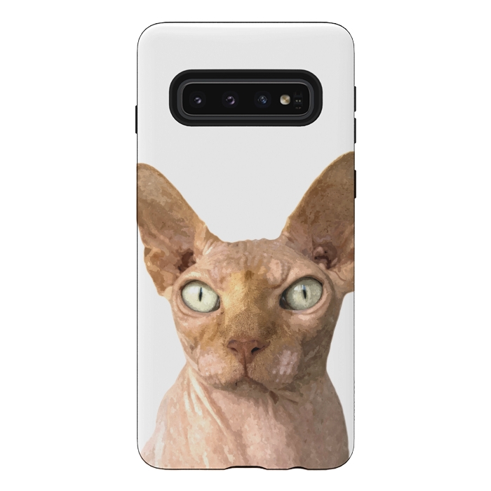 Galaxy S10 StrongFit Sphynx Cat Portrait by Alemi