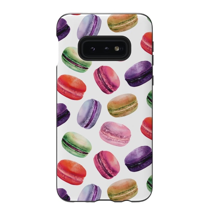 Galaxy S10e StrongFit Macaroon Dance on White by DaDo ART