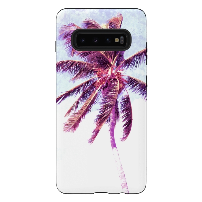 Galaxy S10 plus StrongFit Palm Tree Tropical Illustration by Alemi