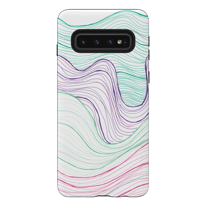 Galaxy S10 StrongFit Gentle Waves by Laura K Maxwell
