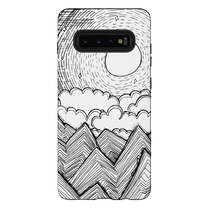 Galaxy S10 plus StrongFit Mountains and Clouds by Laura K Maxwell
