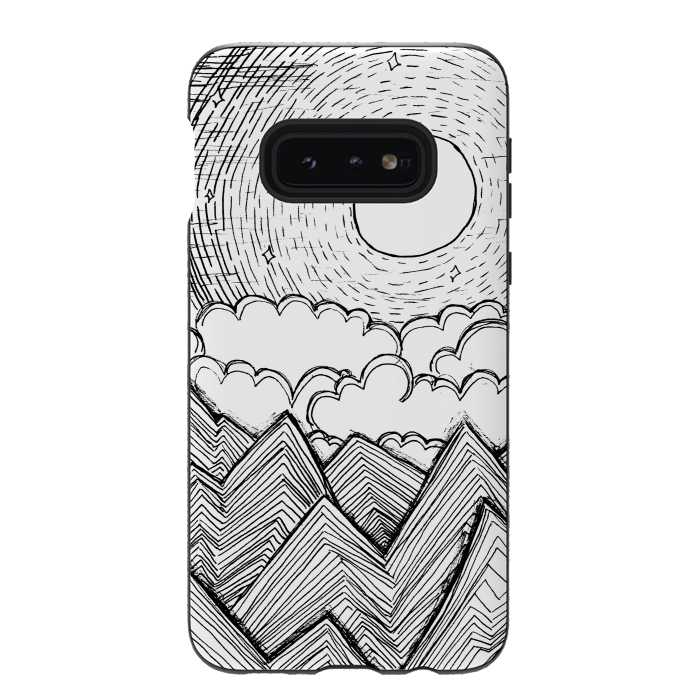 Galaxy S10e StrongFit Mountains and Clouds by Laura K Maxwell