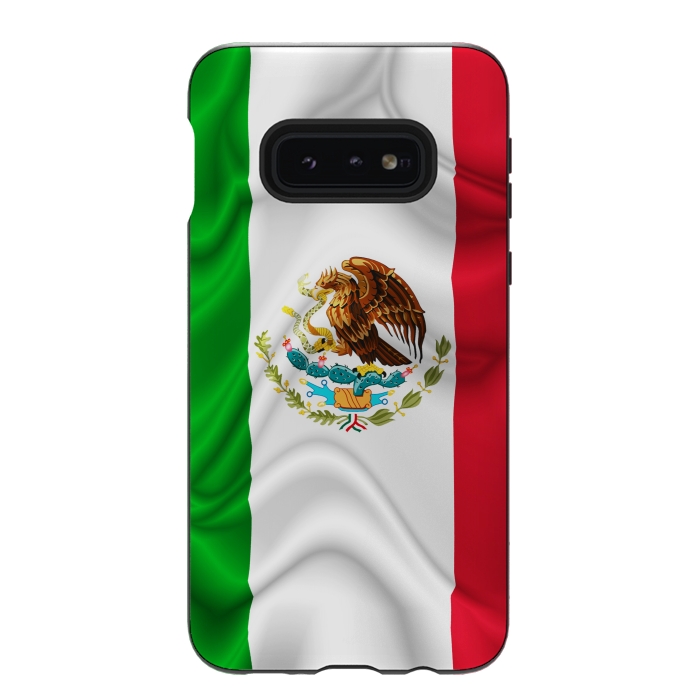 Galaxy S10e StrongFit  Mexico Waving Silk Flag by BluedarkArt