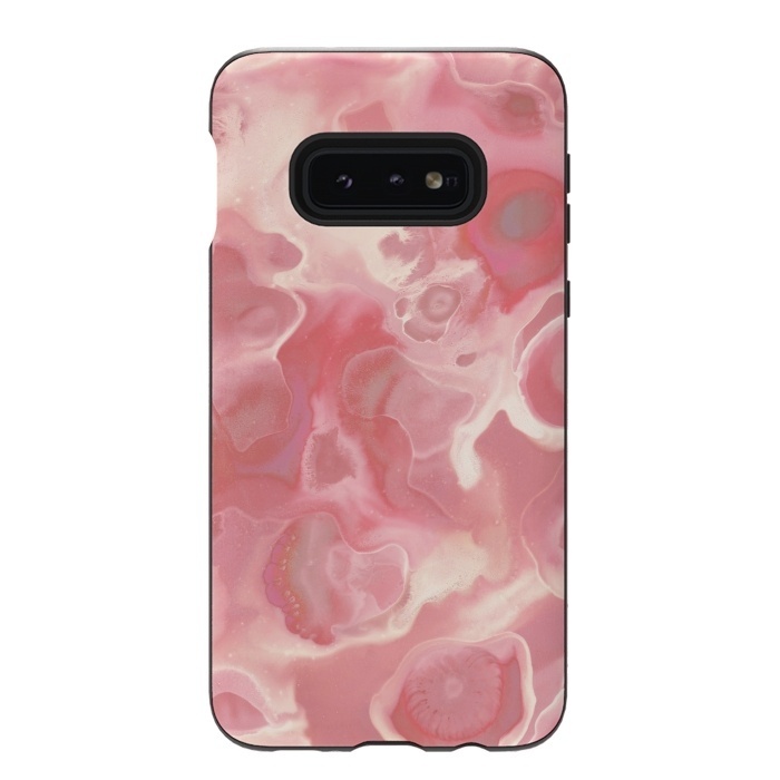Galaxy S10e StrongFit Melted Strawberry Cream by Micklyn Le Feuvre
