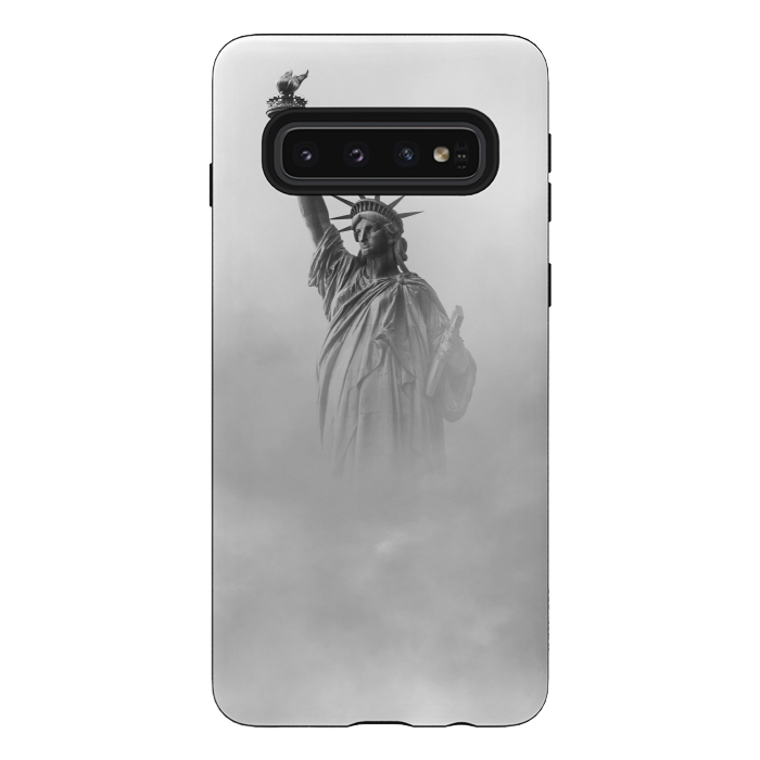 Galaxy S10 StrongFit Statue Of Liberty Black And White by Andrea Haase