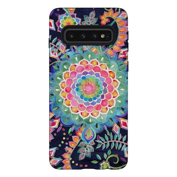 Galaxy S10 StrongFit Color Celebration Mandala by Micklyn Le Feuvre