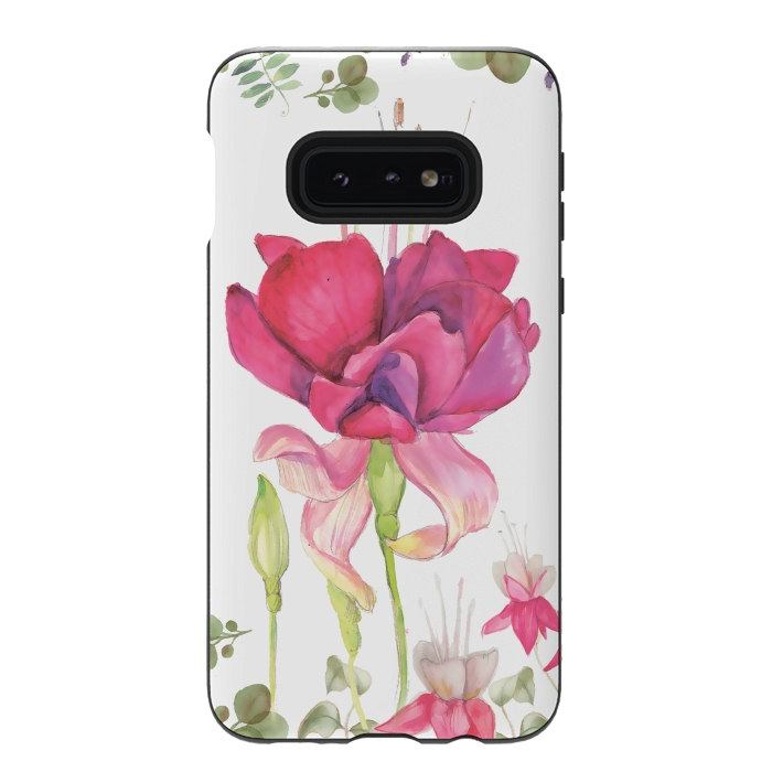 Galaxy S10e StrongFit Reddish Rose by Creativeaxle