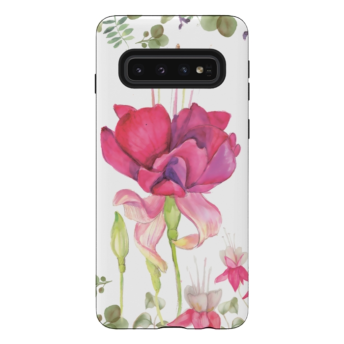 Galaxy S10 StrongFit Reddish Rose by Creativeaxle