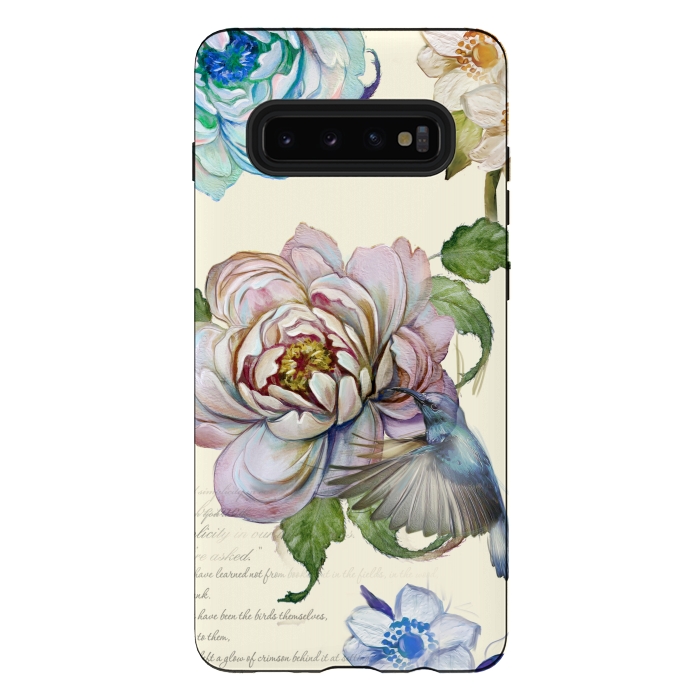 Galaxy S10 plus StrongFit Vintage Rose by Creativeaxle