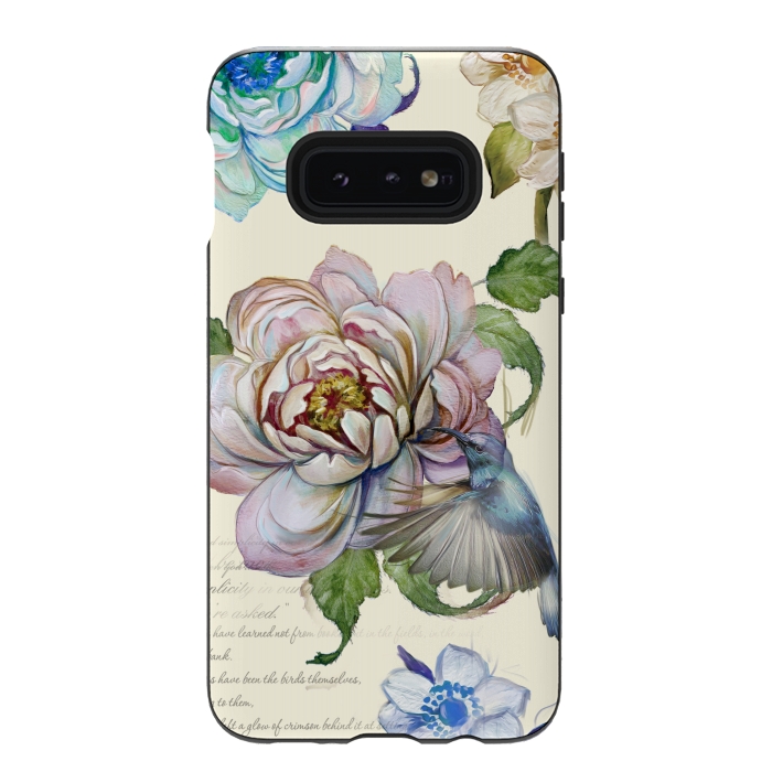 Galaxy S10e StrongFit Vintage Rose by Creativeaxle