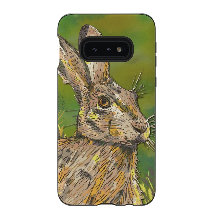 Galaxy S10e StrongFit Summer Hare by Lotti Brown