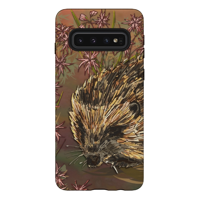 Galaxy S10 StrongFit Sweet Hedgehog by Lotti Brown