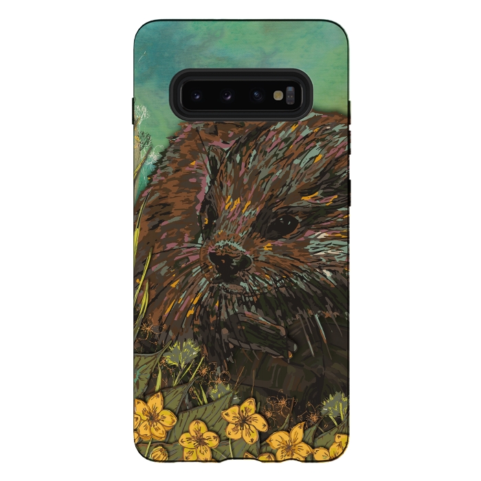 Galaxy S10 plus StrongFit Otter by Lotti Brown