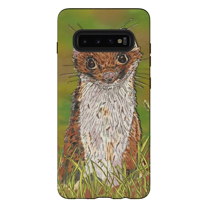 Galaxy S10 plus StrongFit Summer Stoat by Lotti Brown