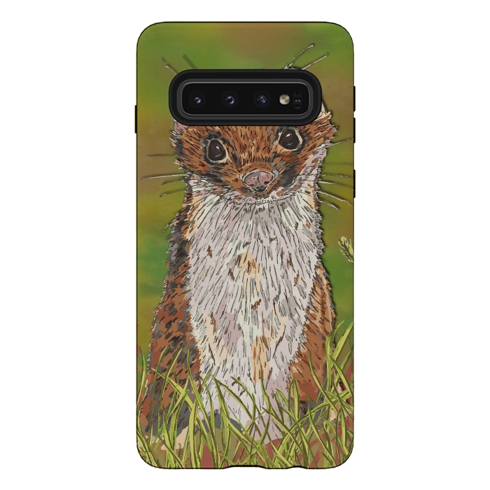 Galaxy S10 StrongFit Summer Stoat by Lotti Brown