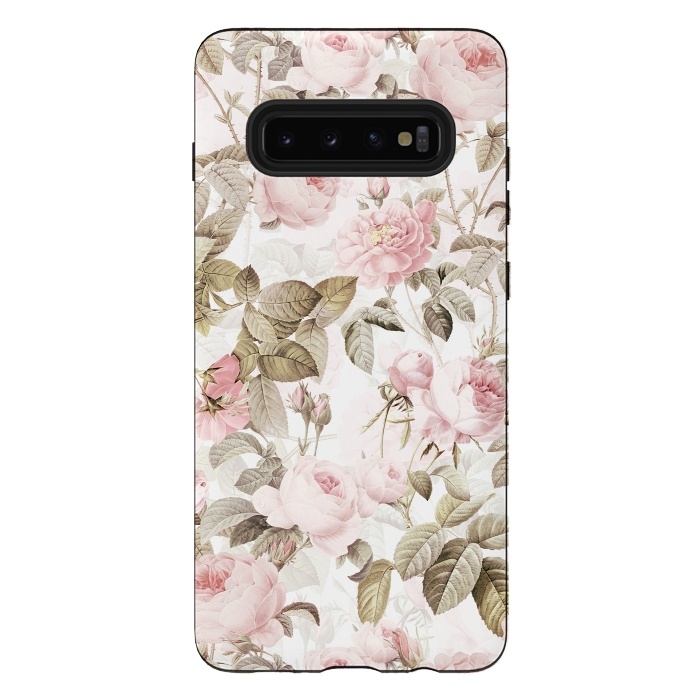 Galaxy S10 plus StrongFit Pastel Vintage Roses by  Utart
