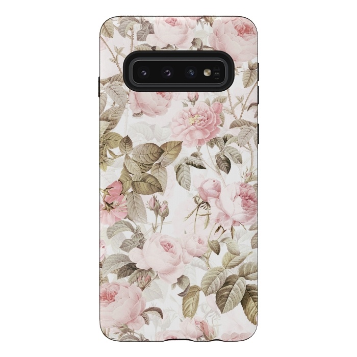 Galaxy S10 StrongFit Pastel Vintage Roses by  Utart