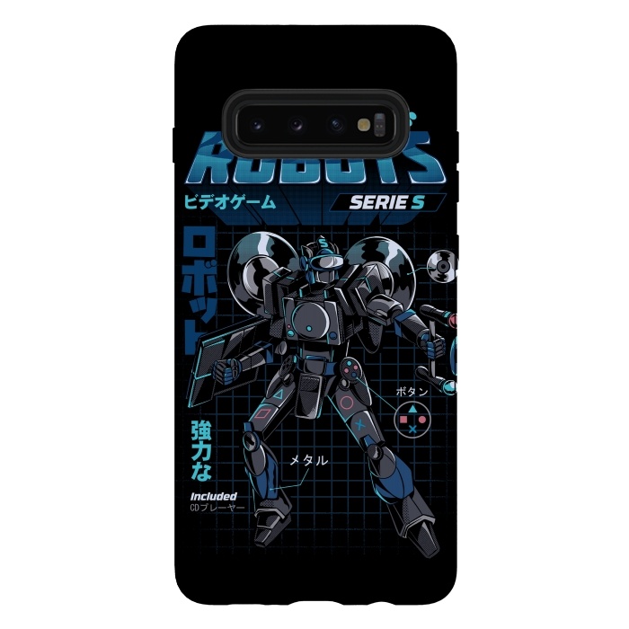 Galaxy S10 plus StrongFit Video Game Robot - Model S by Ilustrata
