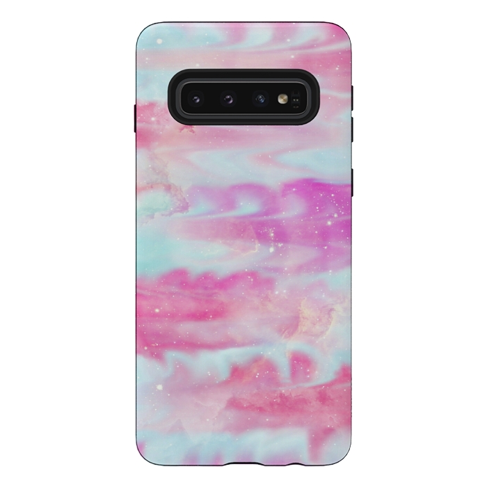 Galaxy S10 StrongFit Pink blue  by Jms
