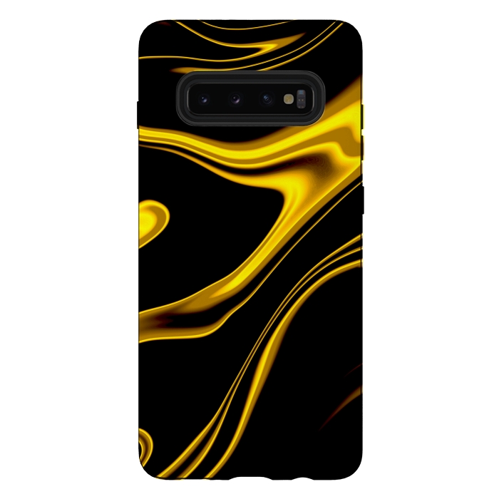 Galaxy S10 plus StrongFit Black and Gold by Ashley Camille