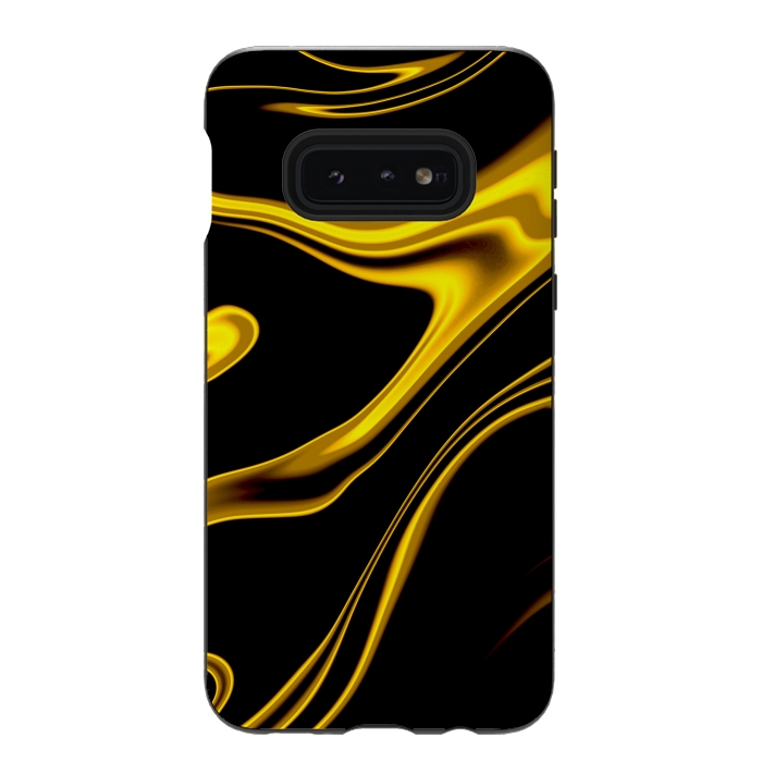 Galaxy S10e StrongFit Black and Gold by Ashley Camille