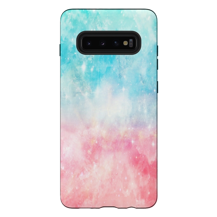 Galaxy S10 plus StrongFit Blue pink galaxy by Jms
