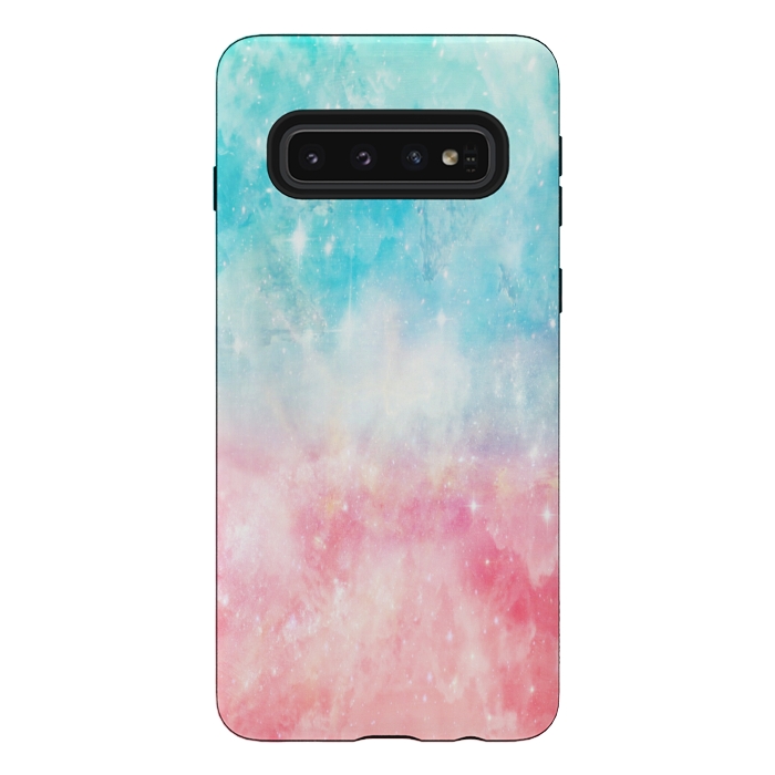 Galaxy S10 StrongFit Blue pink galaxy by Jms