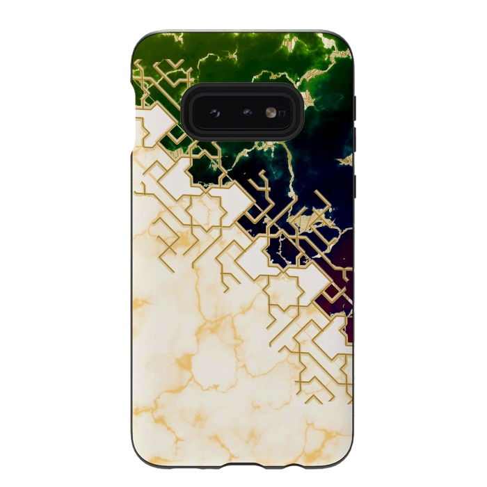 Galaxy S10e StrongFit Marble and ocean by Kashmira Baheti