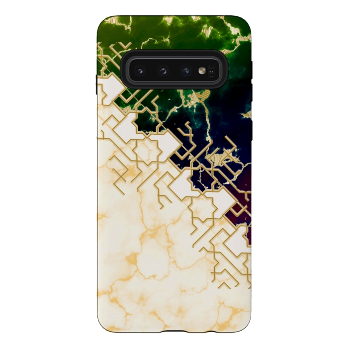 Galaxy S10 StrongFit Marble and ocean by Kashmira Baheti