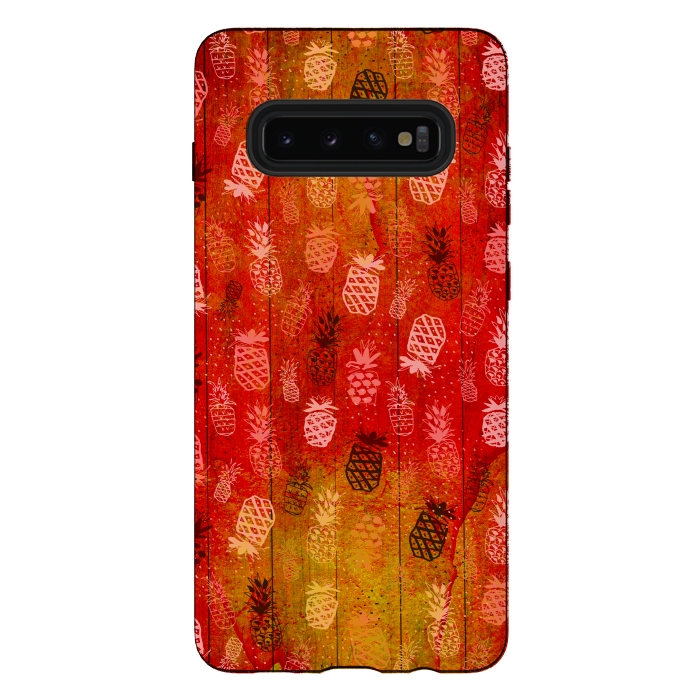 Galaxy S10 plus StrongFit Pineapples in Summer by Rossy Villarreal