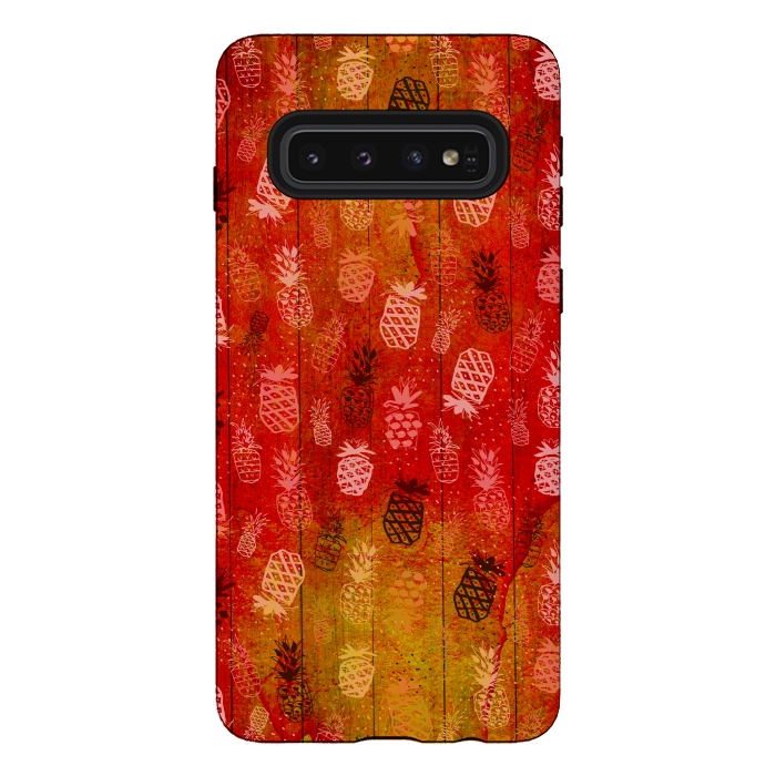 Galaxy S10 StrongFit Pineapples in Summer by Rossy Villarreal