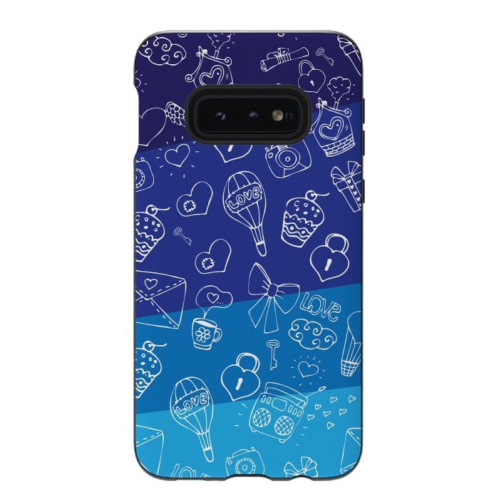 Galaxy S10e StrongFit Vertical Blue by Rossy Villarreal