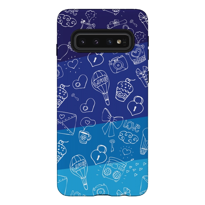 Galaxy S10 StrongFit Vertical Blue by Rossy Villarreal